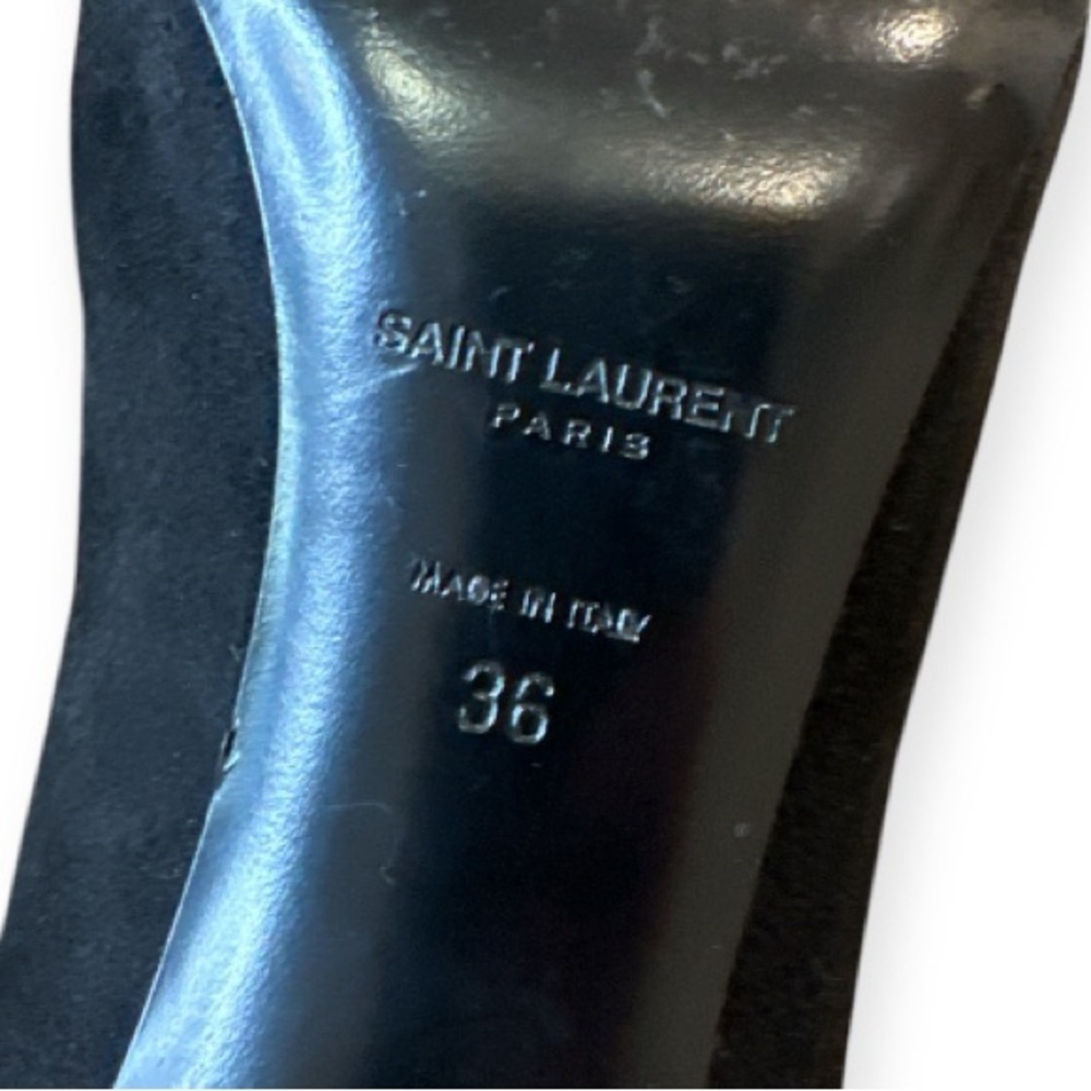 Saint Laurent Thigh High Cat Suede Leather Boots 36 (6) - Picture 8 of 9